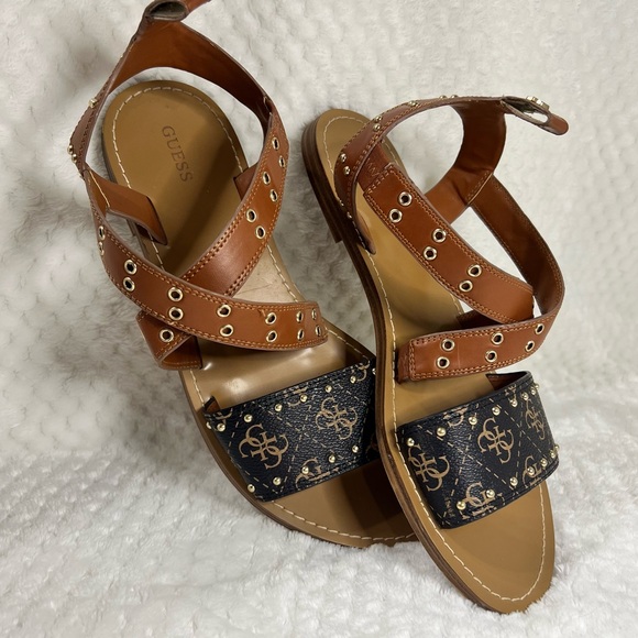 Guess Mini Gladiator slip on sandals- gently used, minimal wear. - Picture 3 of 4